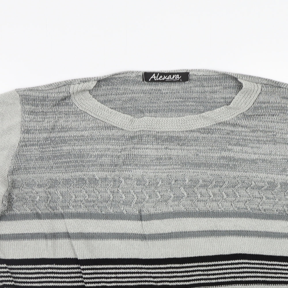 Womens UK Size L Alexara Grey Pullover Jumper
