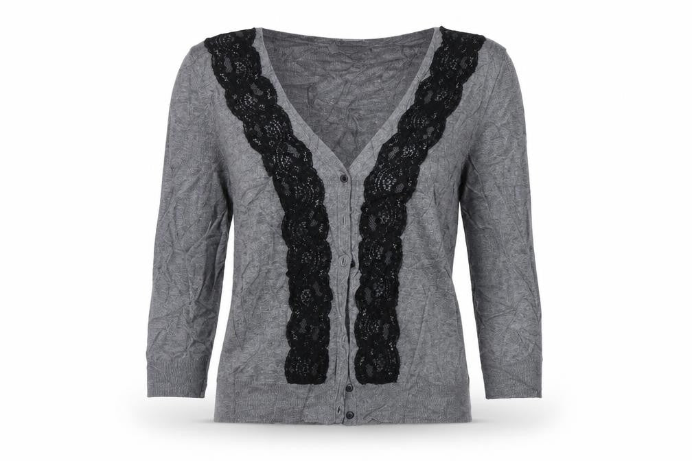 Womens UK Size S H&M Grey Cardigan Jumper