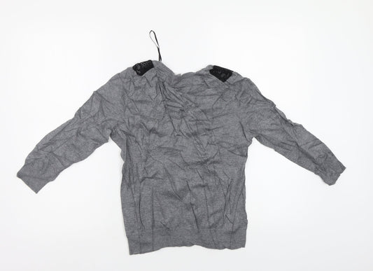 Womens UK Size S H&M Grey Cardigan Jumper