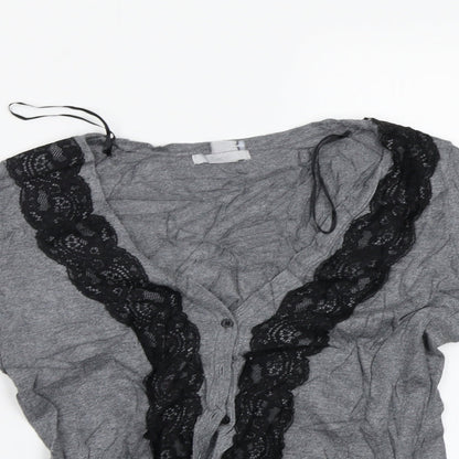 Womens UK Size S H&M Grey Cardigan Jumper