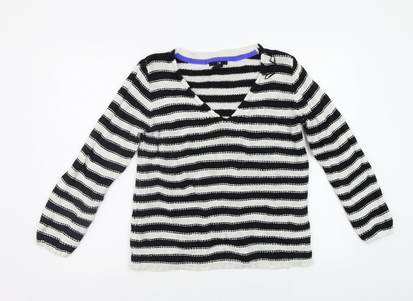 Womens UK Size M H&M White Pullover Jumper