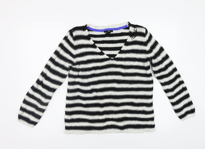 Womens UK Size M H&M White Pullover Jumper