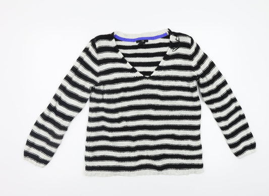 Womens UK Size M H&M White Pullover Jumper