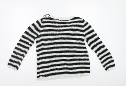 Womens UK Size M H&M White Pullover Jumper