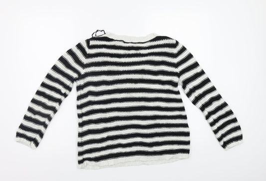 Womens UK Size M H&M White Pullover Jumper