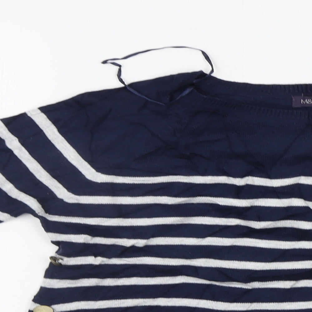 Womens UK Size S M&S Blue Pullover Jumper