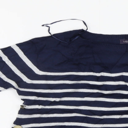 Womens UK Size S M&S Blue Pullover Jumper