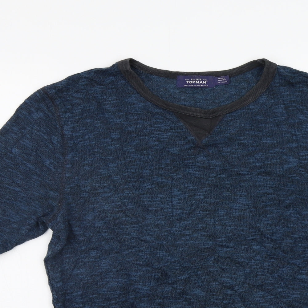Topman Mens Blue   Pullover Jumper Size S