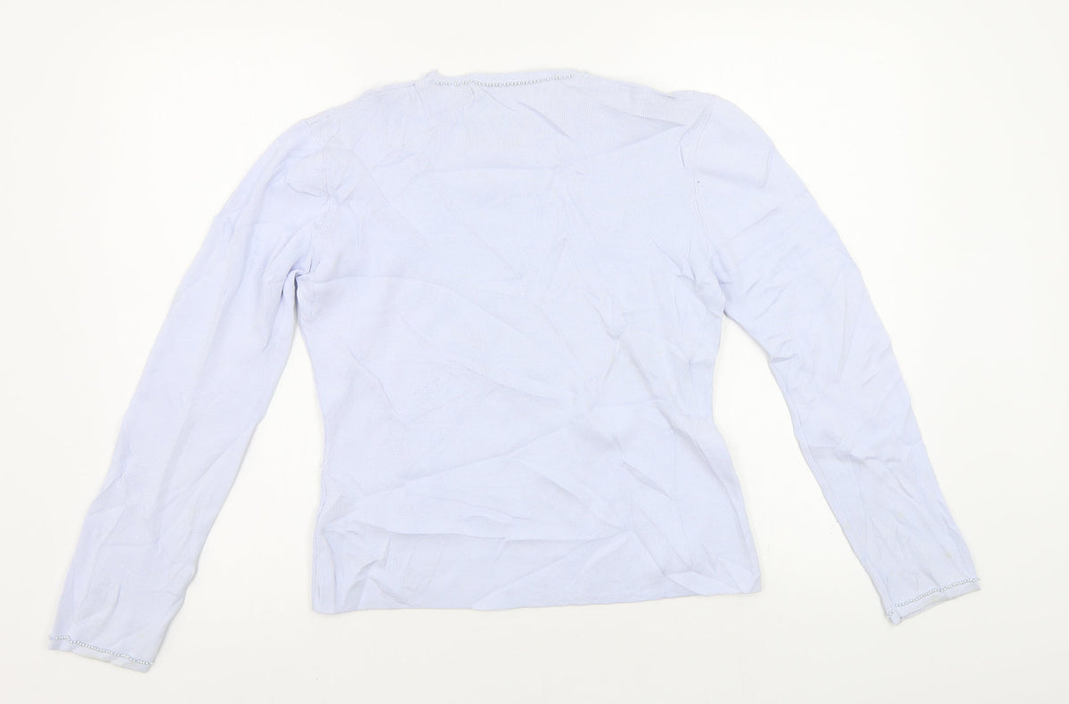 Womens UK Size M Debbie Morgan Blue Pullover Jumper