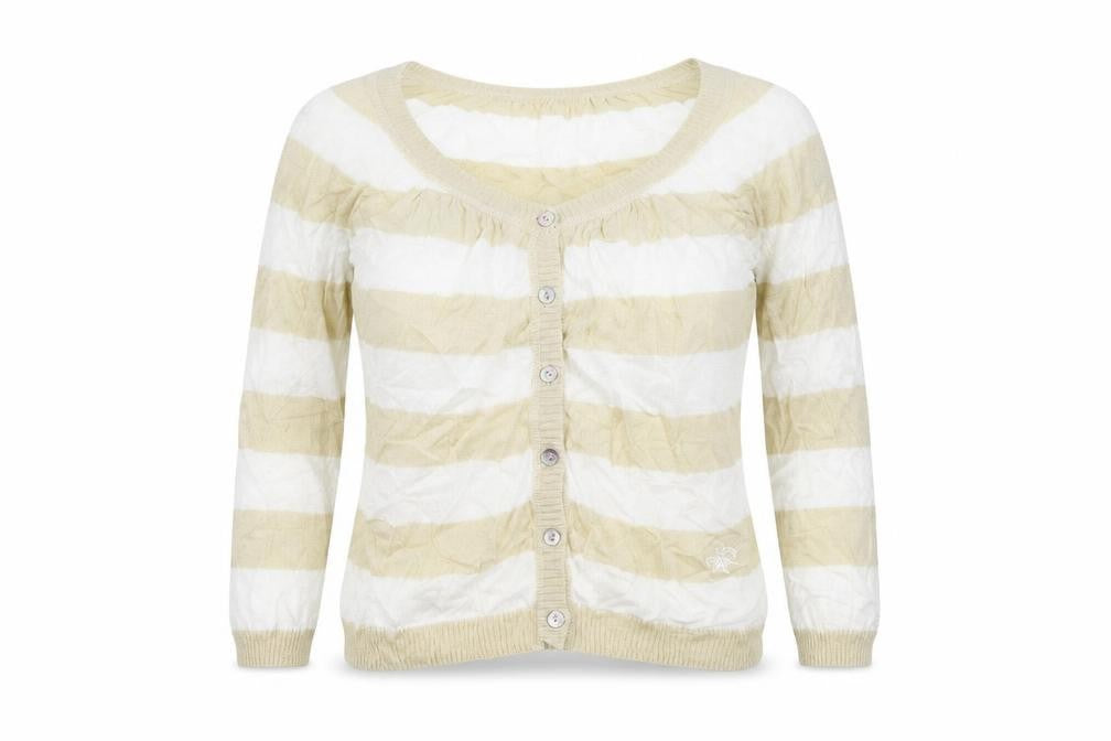 Womens UK Size S Preworn Beige Cardigan Jumper