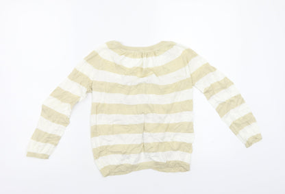 Womens UK Size S Preworn Beige Cardigan Jumper