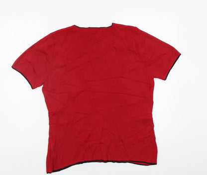 Just Elegance Womens Red   Pullover Jumper Size L