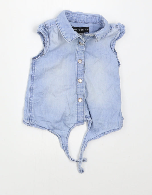 Denim Co Baby Blue   Basic Button-Up Size 6-9 Months