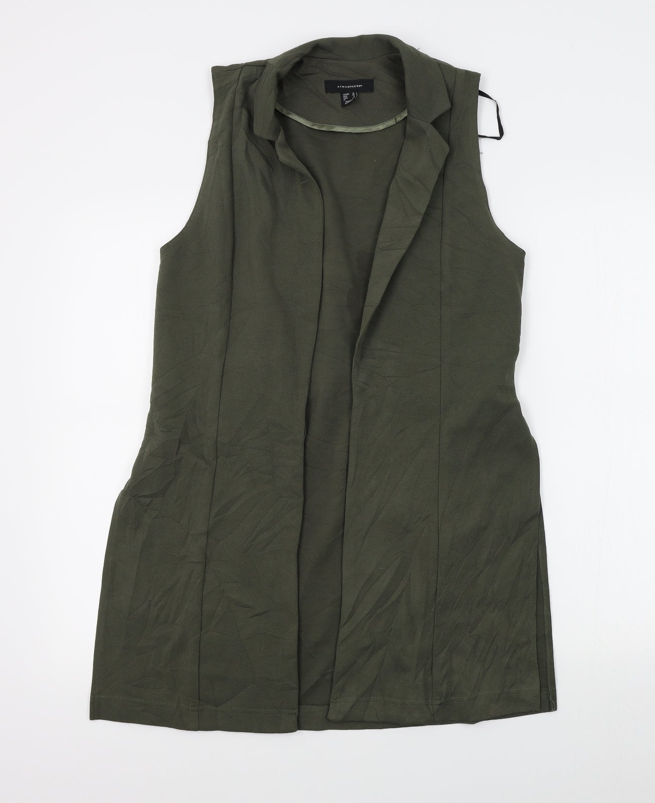 Womens UK Size 10 Atmosphere Green Wrap Jumper