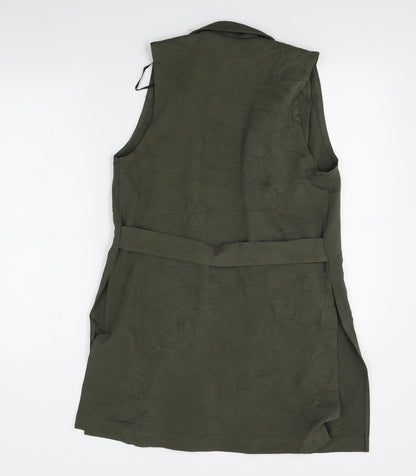 Womens UK Size 10 Atmosphere Green Wrap Jumper