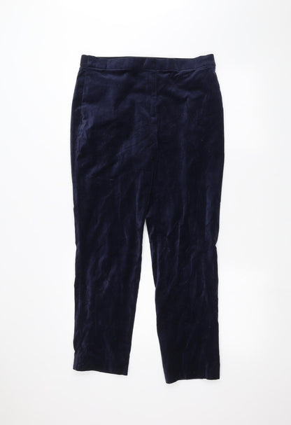 Womens UK Size 12 Marks and Spencer Regular Fit  Blue Trousers