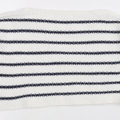 New Look Girls White Striped  Pullover Jumper Size 12-13 Years