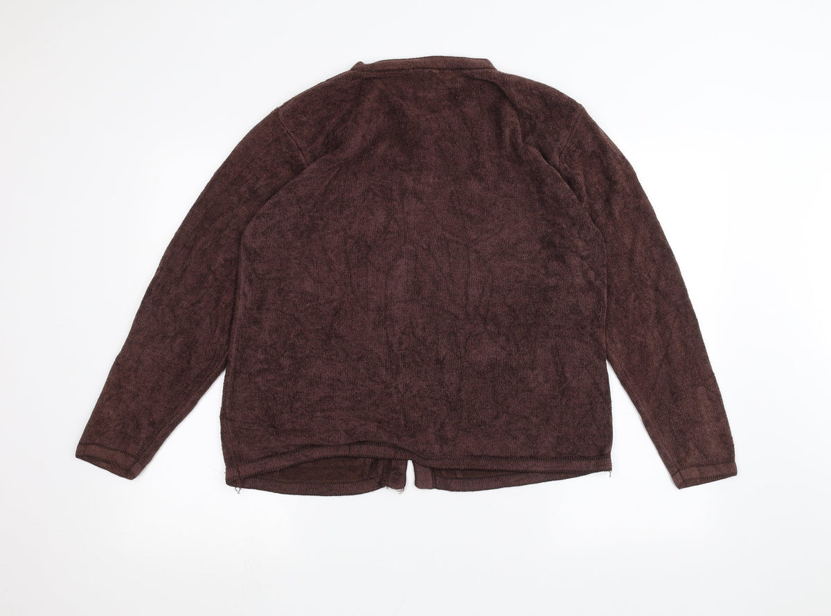Back view of elizabeth scott women’s brown jacket, size L