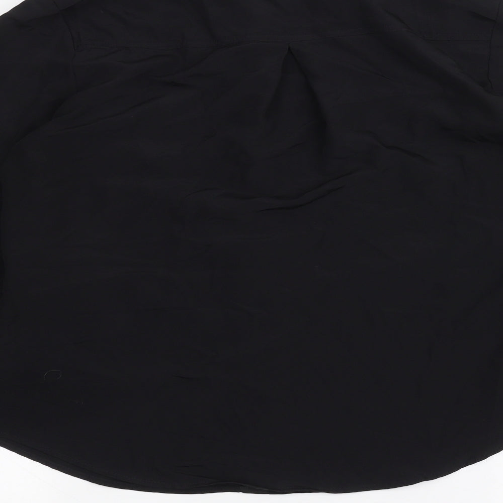 Womens UK Size 10 Incorporatewear Black Basic Button-Up