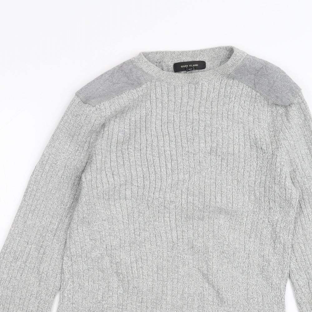 River Island Mens Grey   Pullover Jumper Size S
