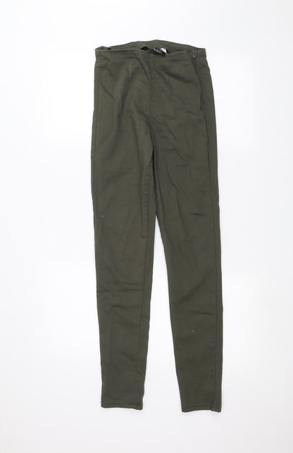 Womens UK Size 8 H&M Regular Fit Skinny Green Jeans
