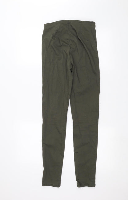 Womens UK Size 8 H&M Regular Fit Skinny Green Jeans