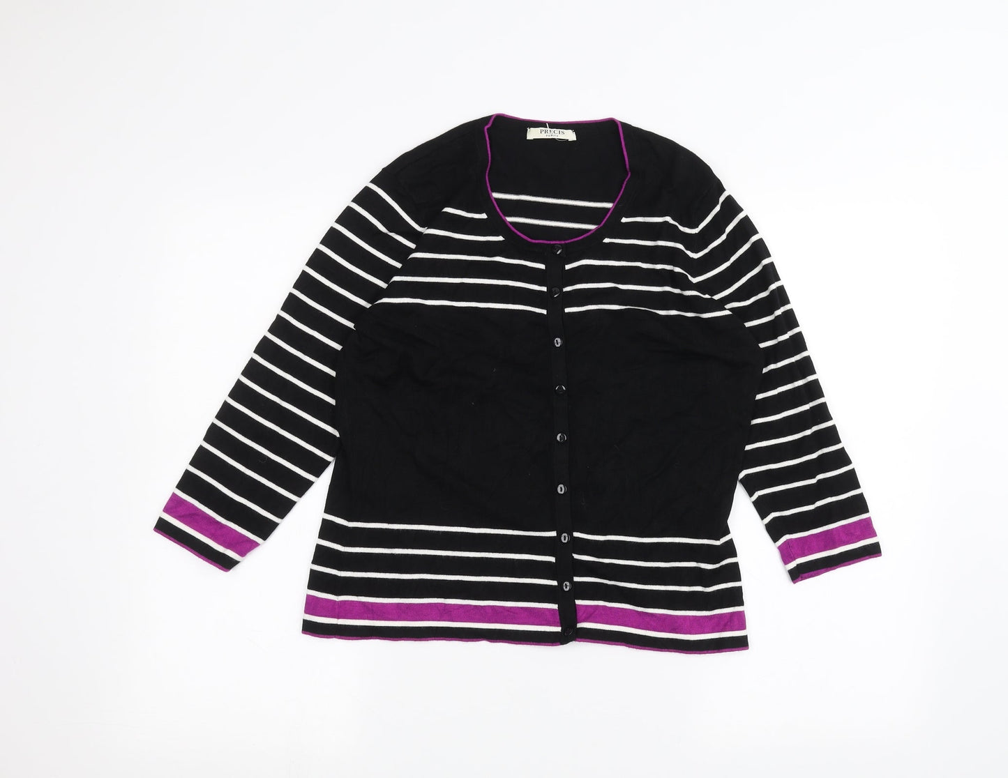 Womens UK Size M Precis Black Cardigan Jumper