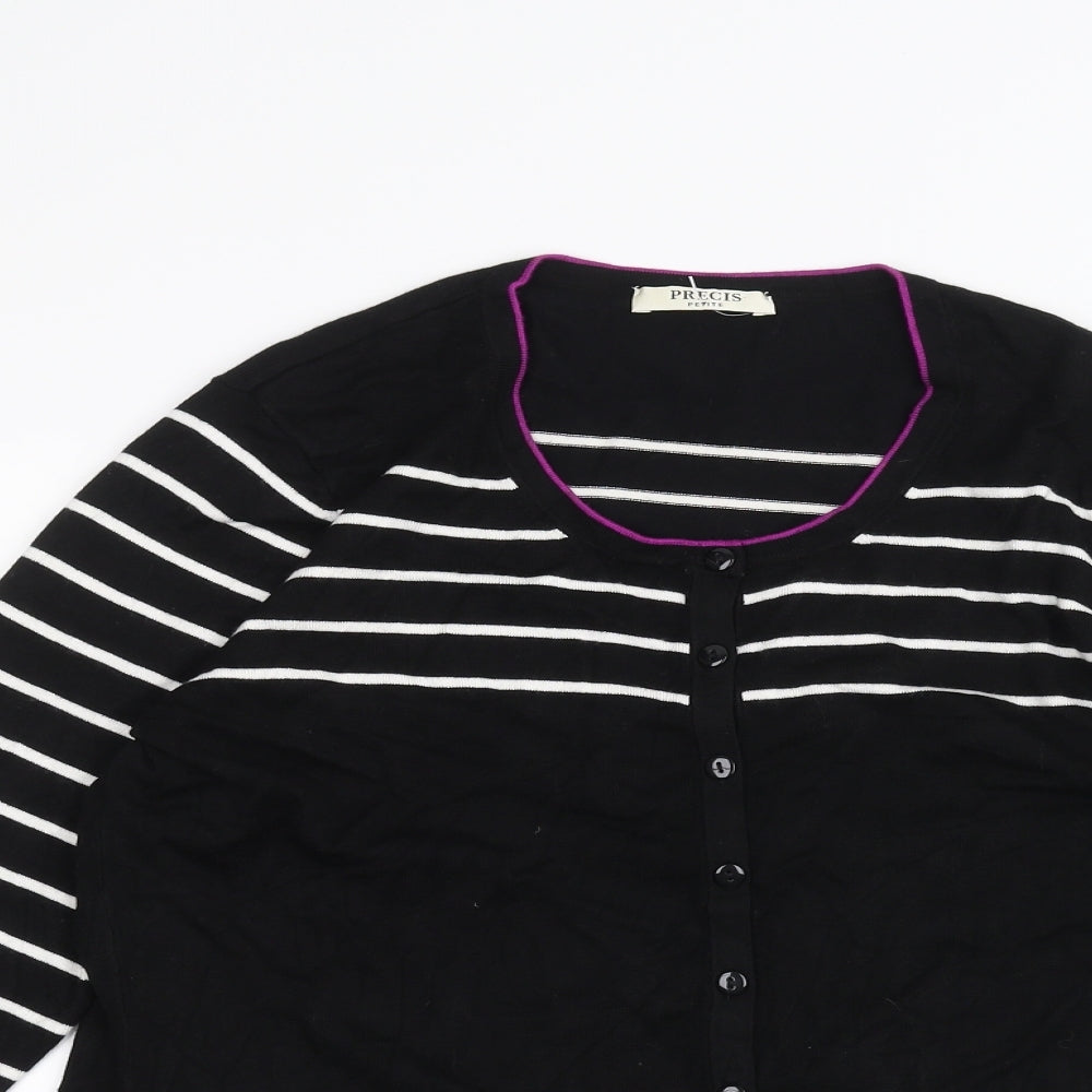 Womens UK Size M Precis Black Cardigan Jumper
