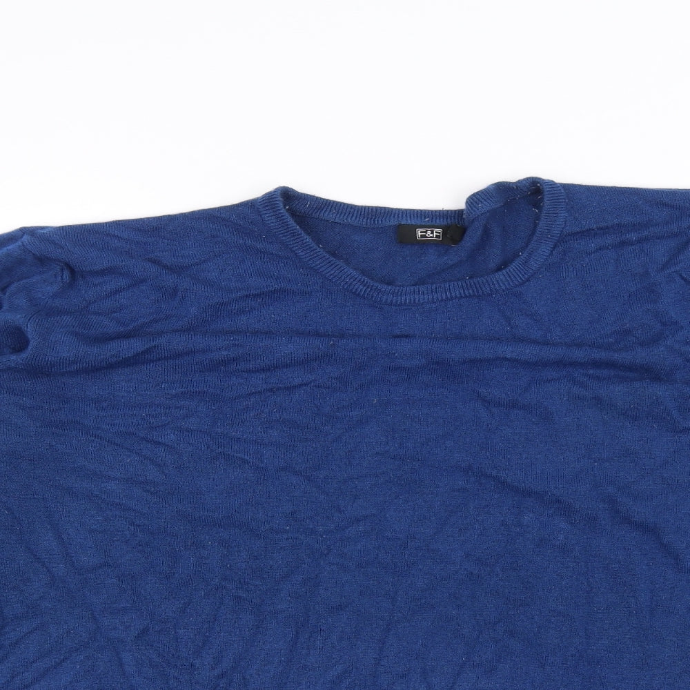 F&F Mens Blue   Pullover Jumper Size 2XL