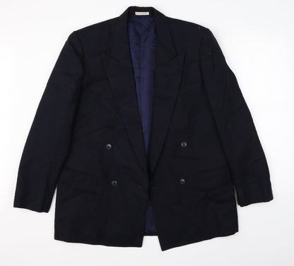 Bauman Mens Blue   Jacket Suit Jacket Size 40