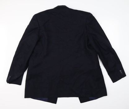 Bauman Mens Blue   Jacket Suit Jacket Size 40