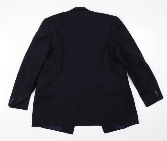 Bauman Mens Blue   Jacket Suit Jacket Size 40
