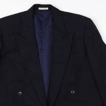 Bauman Mens Blue   Jacket Suit Jacket Size 40