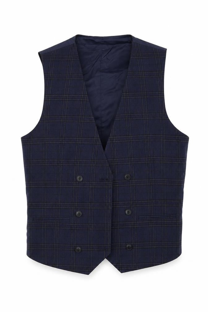 Marks & Spencer Mens Blue   Jacket Suit Waistcoat Size L