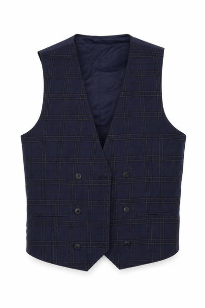 Marks & Spencer Mens Blue   Jacket Suit Waistcoat Size L