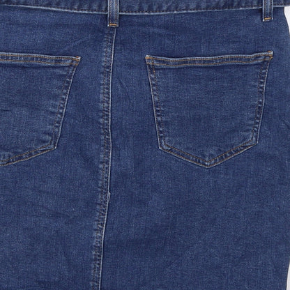 Womens UK Size 8 Denim CO Straight & Pencil Denim Skirt