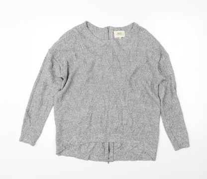 Womens UK Size M Papaya Grey Full Zip Jumper