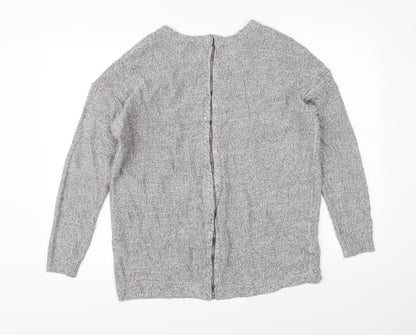 Womens UK Size M Papaya Grey Full Zip Jumper