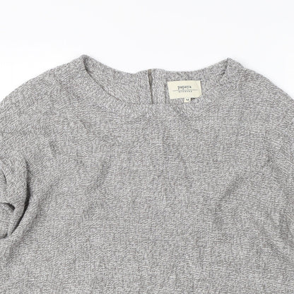 Womens UK Size M Papaya Grey Full Zip Jumper