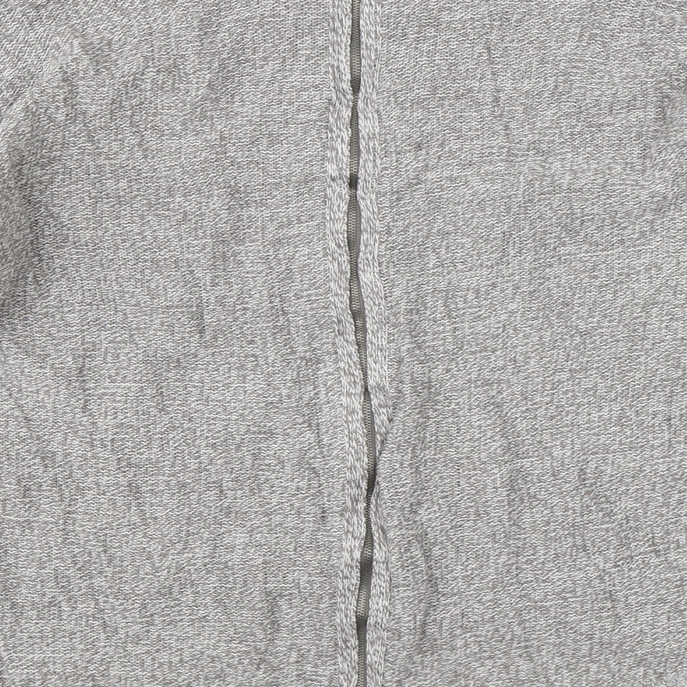 Womens UK Size M Papaya Grey Full Zip Jumper