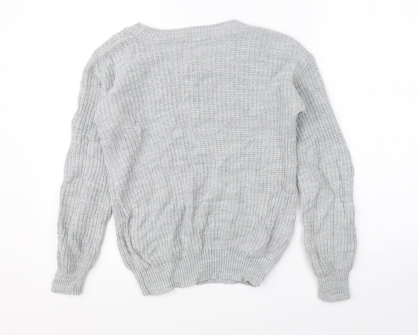 Womens UK Size 6 Boohoo Grey Pullover Jumper