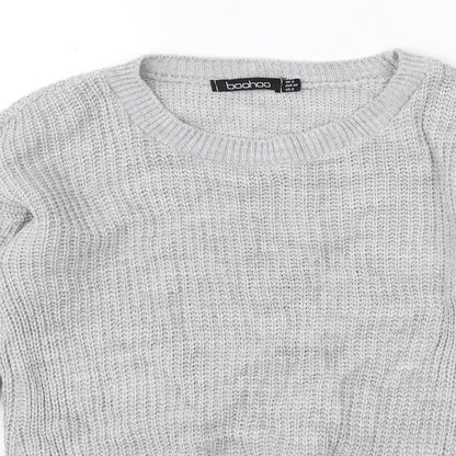 Womens UK Size 6 Boohoo Grey Pullover Jumper