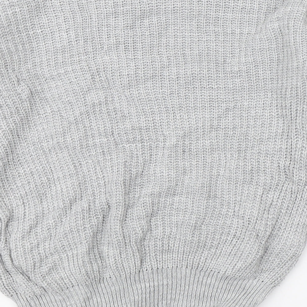 Womens UK Size 6 Boohoo Grey Pullover Jumper
