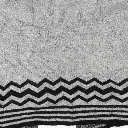 YD Girls Grey Striped Knit Cape Jumper Size 9-10 Years