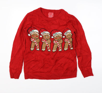 Atmosphere Womens Red  Knit Pullover Jumper Size 10  - christmas