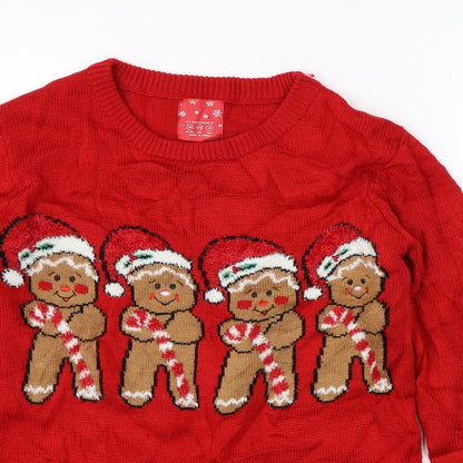 Atmosphere Womens Red  Knit Pullover Jumper Size 10  - christmas