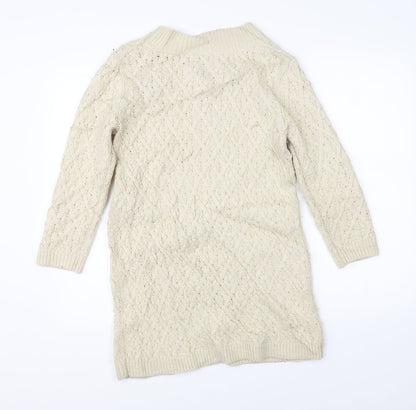 Papay Womens Beige  Knit Pullover Jumper Size 10
