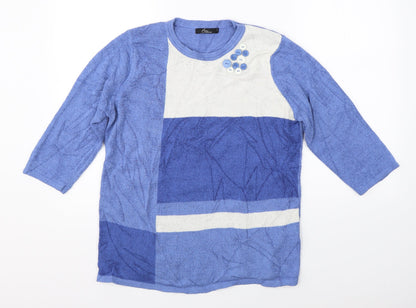 Womens UK Size M BM Blue Pullover Jumper