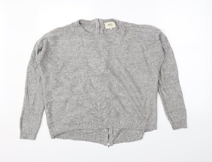 Womens UK Size M Papaya Grey Full Zip Jumper