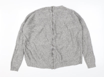 Womens UK Size M Papaya Grey Full Zip Jumper